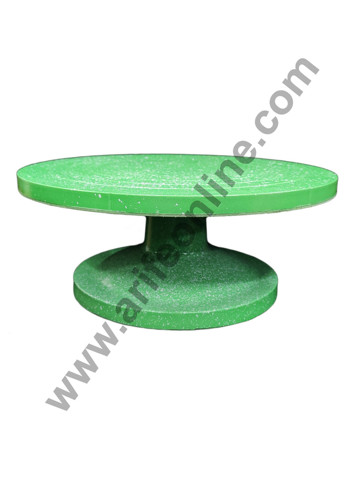 Cake Decor 360 Degree Rotating Cake Stand Cake Decorating Turntable, Green 12-inch