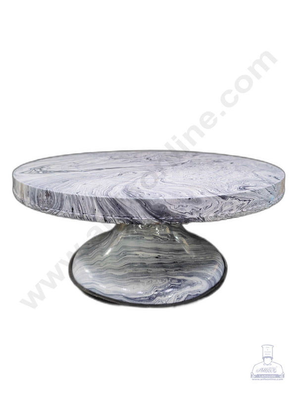 Cake Decor 360 Degree Rotating Cake Stand Cake Decorating Turntable , Marble Finishing 12-inch