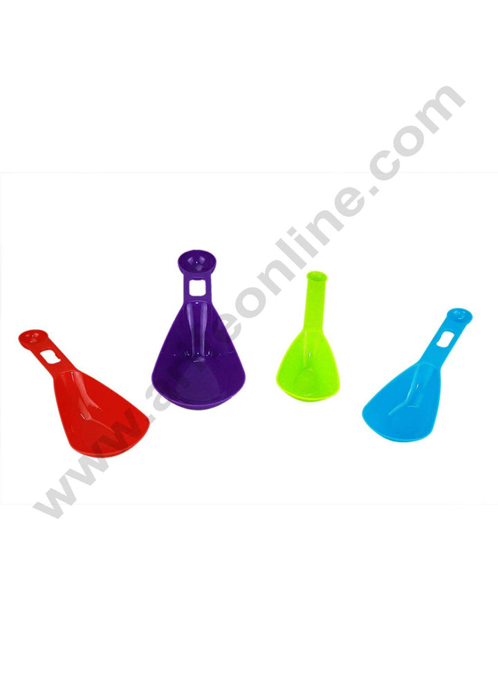 Cake Decor 4 Scoops with Measuring Spoons for Baking, Ice Cream, Cake, Pastry, Cooking