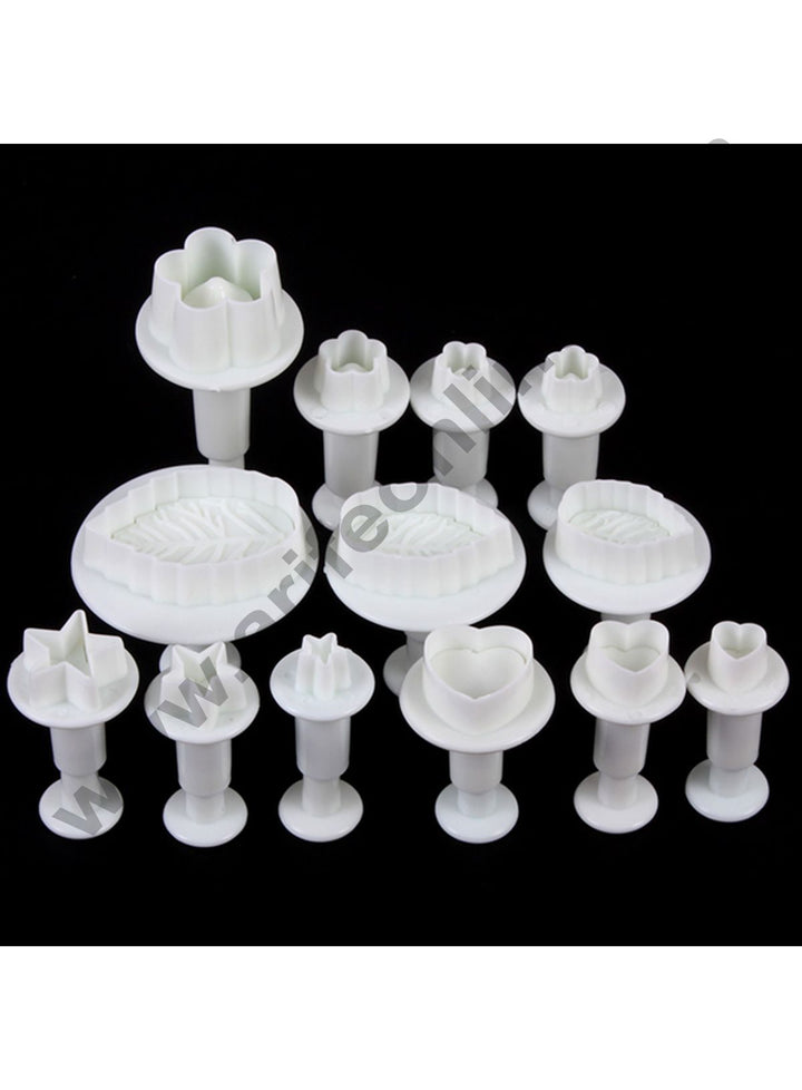 Cake Decor 46 Pcs Fondant Suite Cake Decorating Tools Plunger Cutters Tools with Double Headed Modeling Tools & Rolling Pin & Cake Smoother