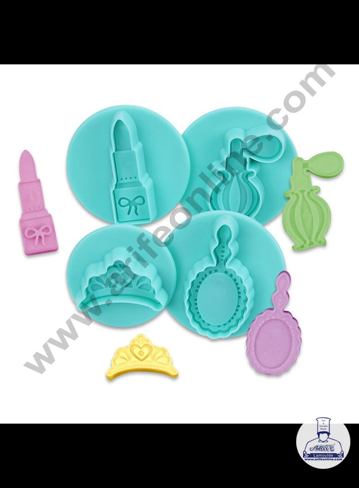 Cake Decor 4pcs Makeup Kit Shape Cake Plunger Cutters Fondant Tool