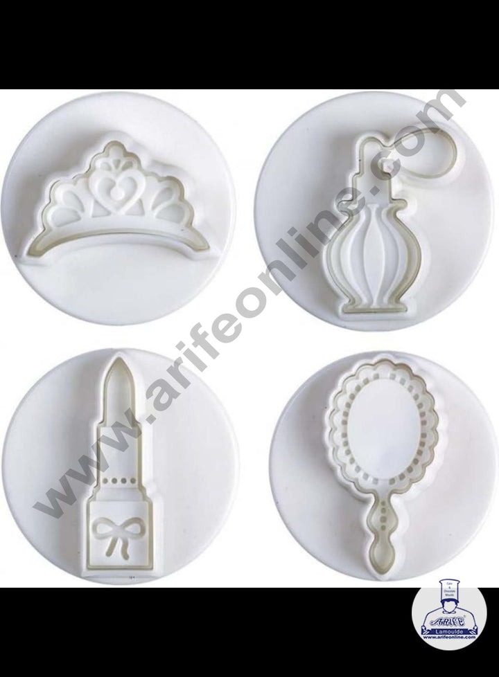 Cake Decor 4pcs Makeup Kit Shape Cake Plunger Cutters Fondant Tool