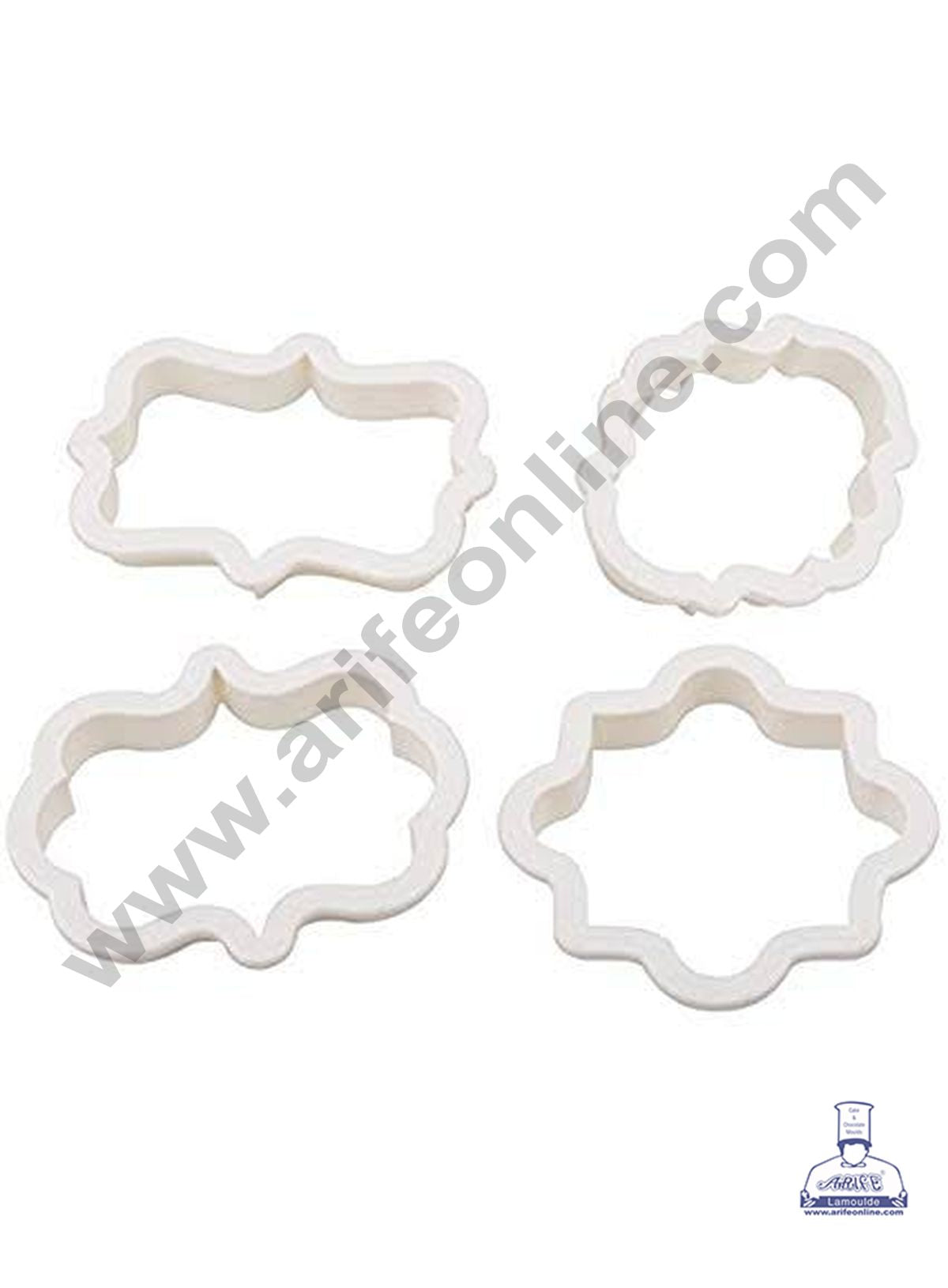 Buy Cake Decor 4pcs Vintage Plaque Frame Cookie Cutter Set Plastic Biscuit  Mould Fondant Cake Decorating Tools Online at Low Prices in India -  Amazon.in