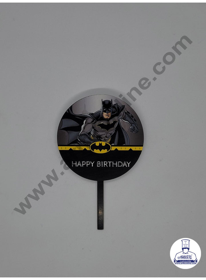 Cake Decor 5 Inches Digital Printed Cake Toppers - Happy Birthday Batman