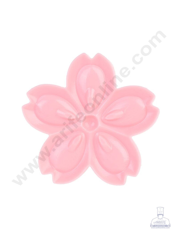 Cake Decor 5pcs Sakura Cherry Blossom Flower Shape Cake Plastic Stamp Biscuit Cutter Fondant Tool Cutter (SBS-820)