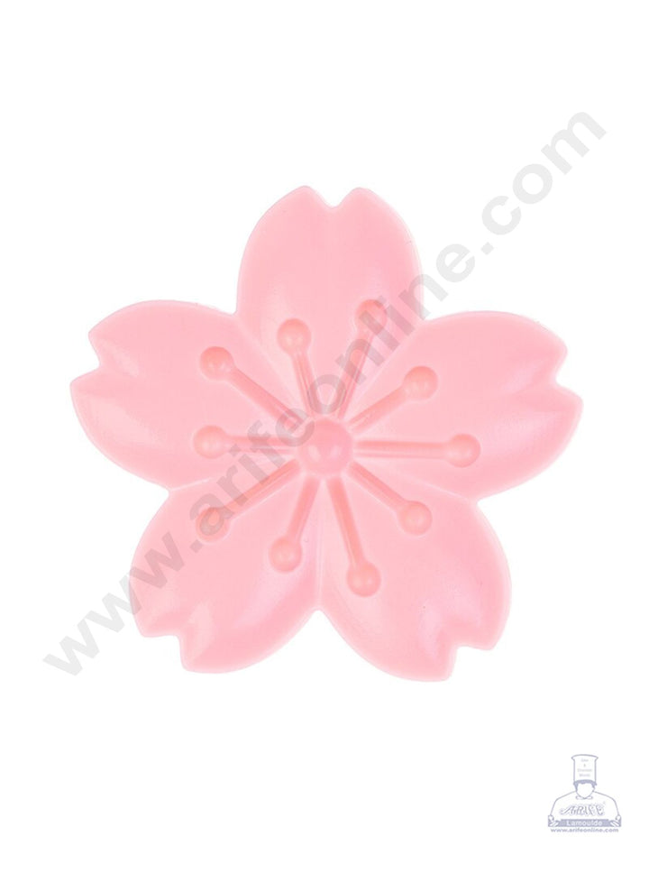 Cake Decor 5pcs Sakura Cherry Blossom Flower Shape Cake Plastic Stamp Biscuit Cutter Fondant Tool Cutter (SBS-820)