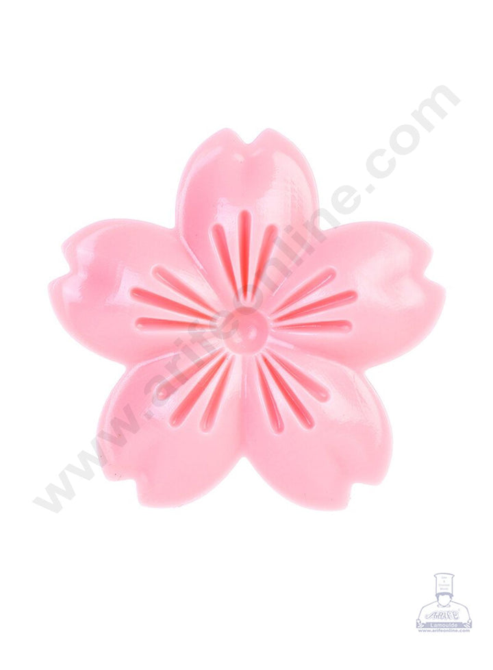 Cake Decor 5pcs Sakura Cherry Blossom Flower Shape Cake Plastic Stamp Biscuit Cutter Fondant Tool Cutter (SBS-820)