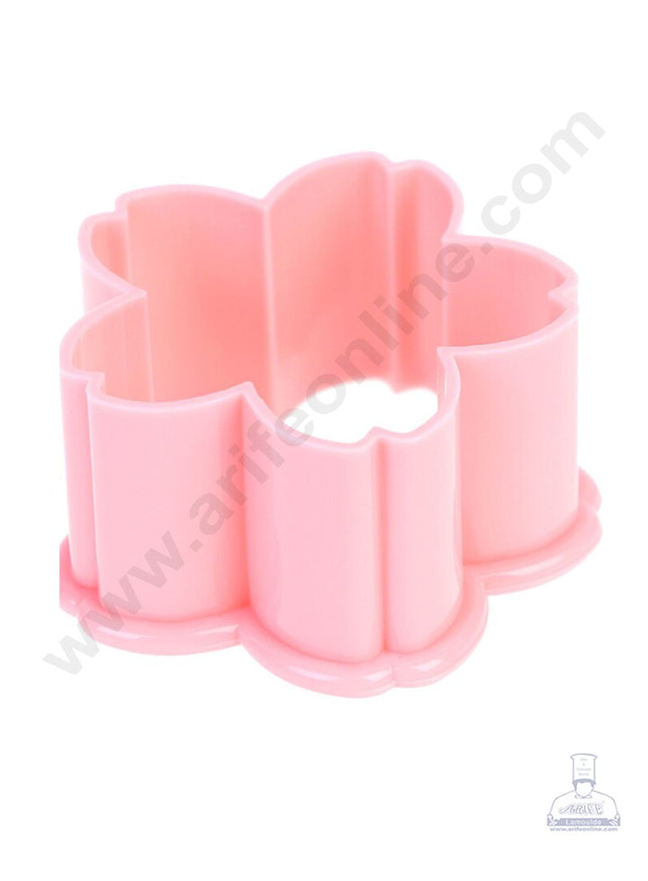 Cake Decor 5pcs Sakura Cherry Blossom Flower Shape Cake Plastic Stamp Biscuit Cutter Fondant Tool Cutter (SBS-820)