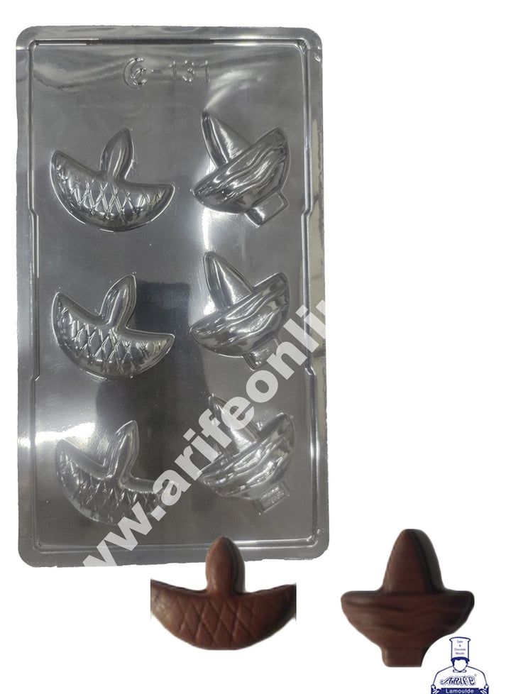 Cake Decor 6 Cavity Diwali Lamp Mould PVC Chocolate mould (10 pcs pack)