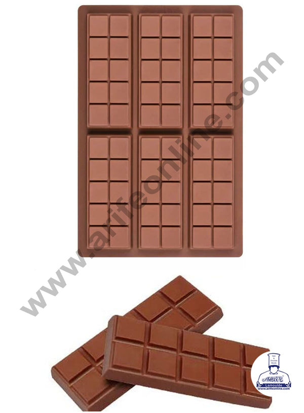 Cake Decor 6 Cavity Energy Bar Shape Chocolate Bar Silicone Chocolate Mould Muffin Mold SMSM-810
