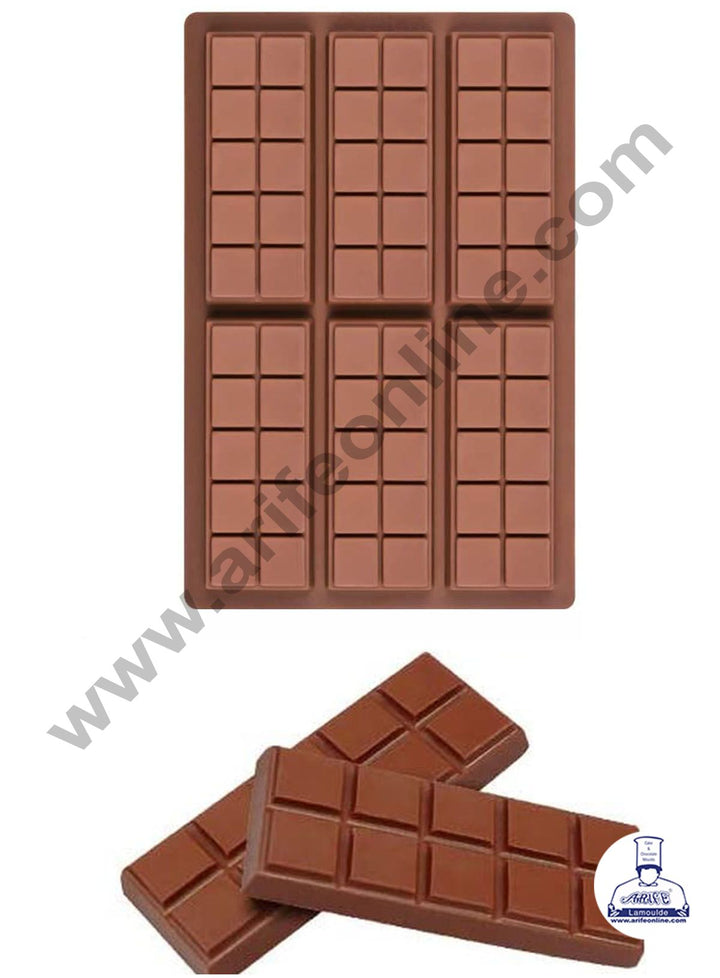 Cake Decor 6 Cavity Energy Bar Shape Chocolate Bar Silicone Chocolate Mould Muffin Mold SMSM-810