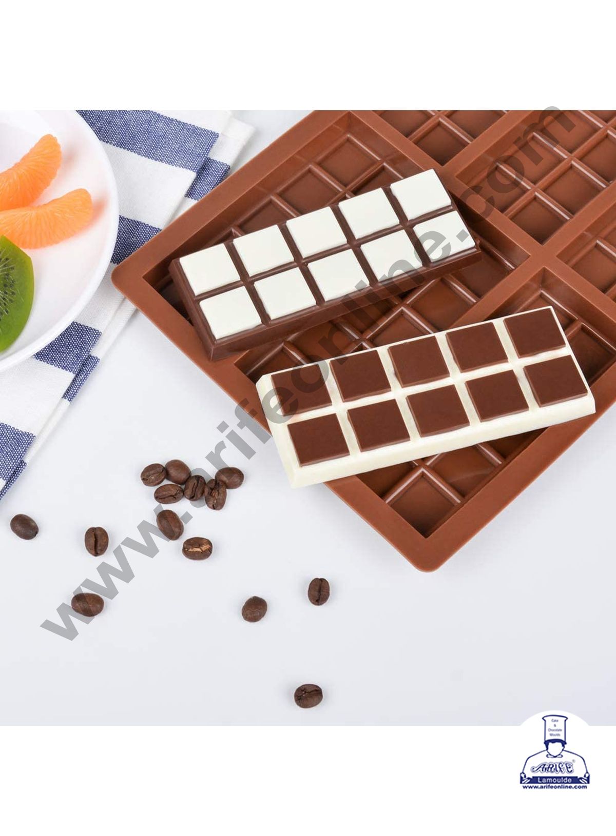 12 Cavity Mini Choc Bar and 24 Cavity Chocolate bar Flexible Silicone Mold  Chocolate Cake Mould(Random Colour) candy & chocolate mould