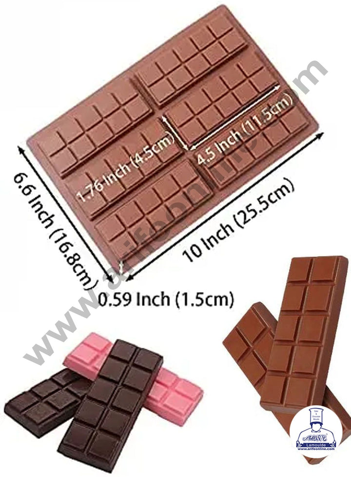 Cake Decor 6 Cavity Energy Bar Shape Chocolate Bar Silicone Chocolate Mould Muffin Mold SMSM-810