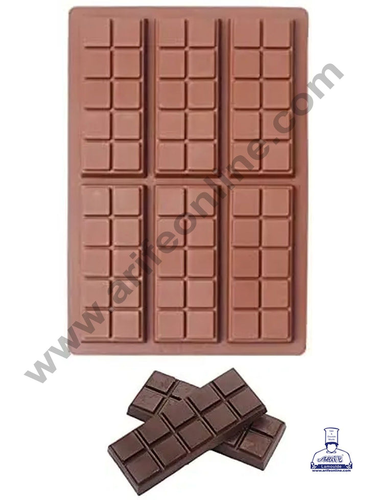 Cake Decor 6 Cavity Energy Bar Shape Chocolate Bar Silicone Chocolate Mould Muffin Mold SMSM-810