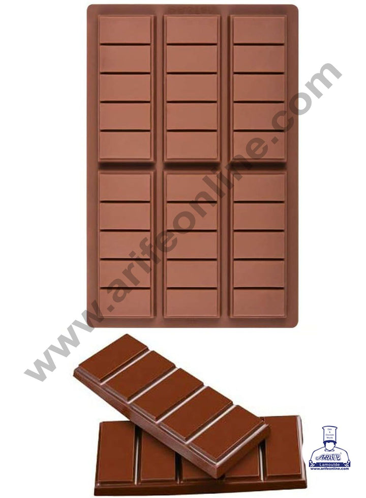 Cake Decor 6 Cavity Protein Bar Shape Chocolate Bar Silicone Chocolate Mould Muffin Mold SMSM-809