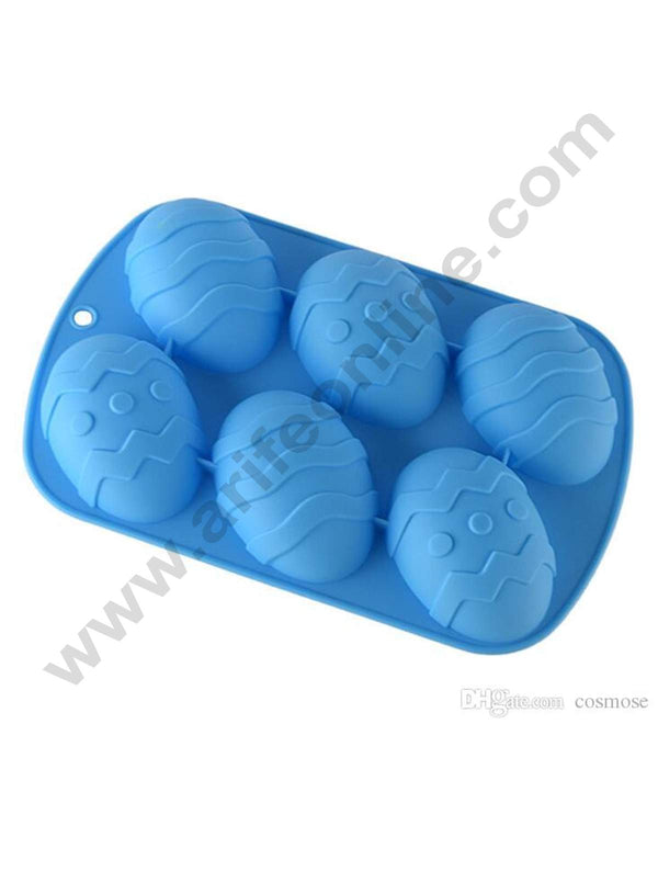 Cake Decor 6 Cavity Silicon Easter Eggs Shape Cupcake Moulds Muffin Mould