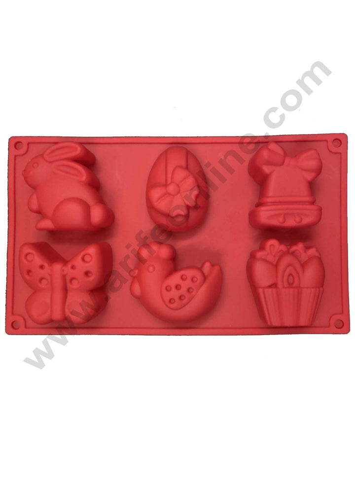 Cake Decor 6 Cavity Silicon Easter Theme Chocolate Cupcake Mould