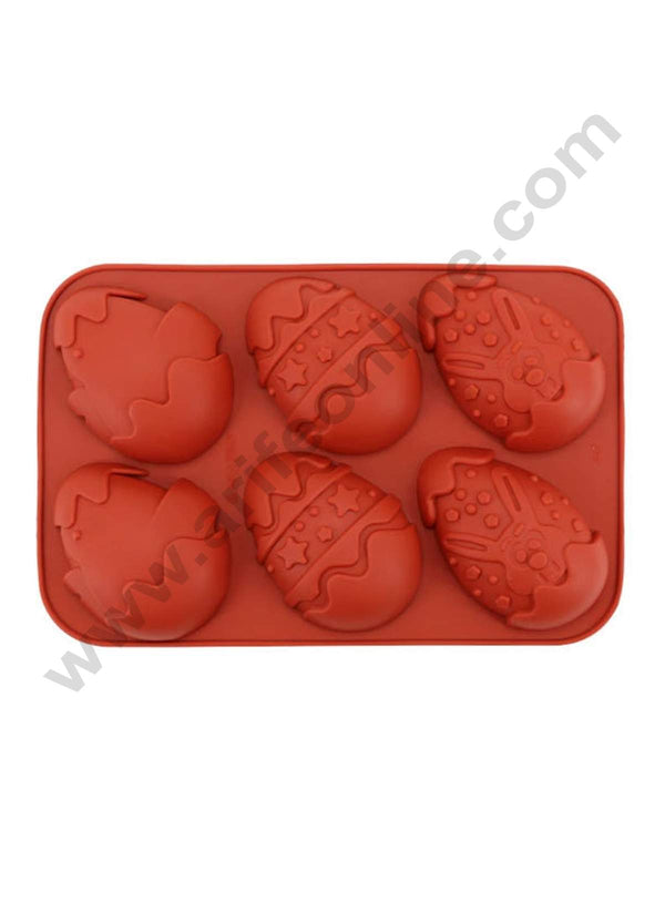 Cake Decor 6 Cavity Silicon New Easter Eggs Shape Cupcake Moulds Muffin Mould