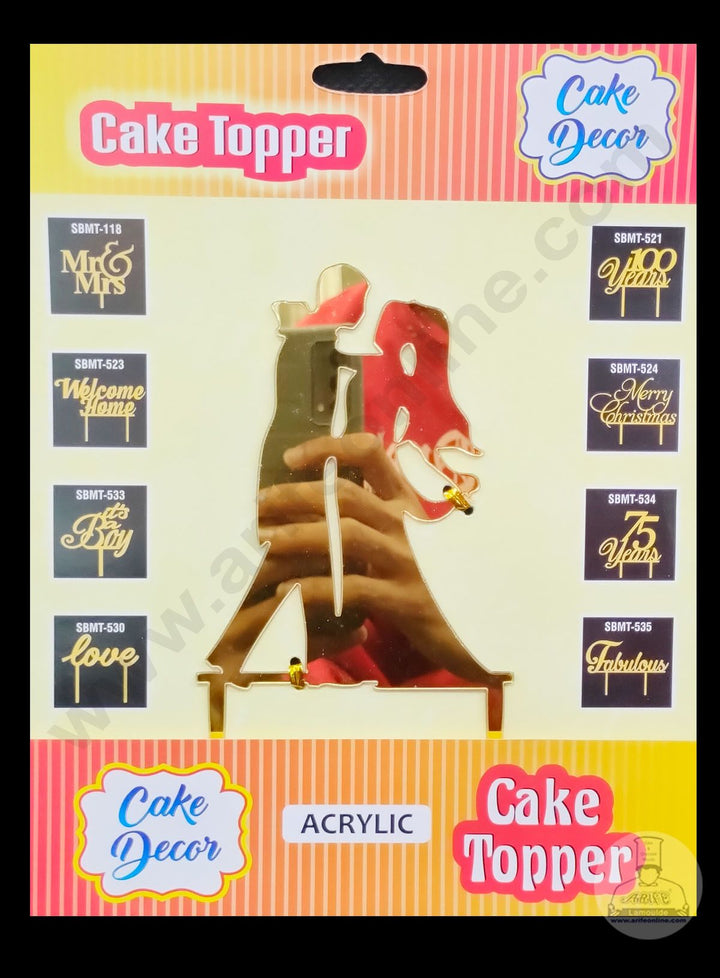 Cake Decor 6 inch Acrylic Finishing Cake Topper - Couple (SBMT-842)