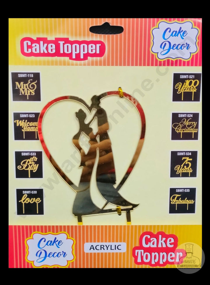 Cake Decor 6 inch Acrylic Finishing Cake Topper - Couple (SBMT-843)