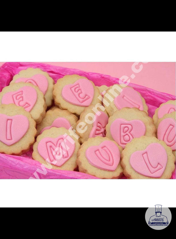 Cake Decor 64pcs DIY Characters-Upper&Lower Case Alphabet Letters Cookie Cutter Plastic Fondant Cutter Baking Mold Cake Decorating Tool