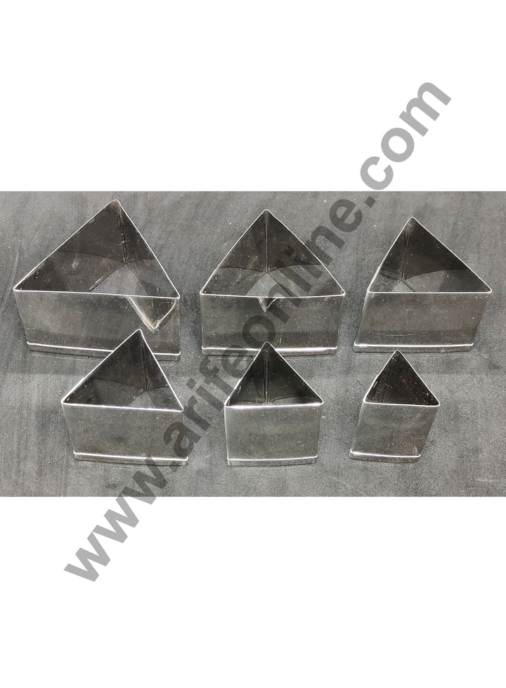 Cake Decor 6Pcs Triangle Shape Stainless Steel Cookie Cutter, Cutter Bakeware Mould Biscuit