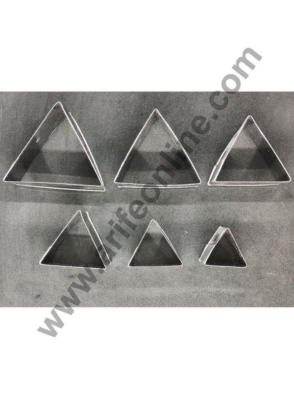 Cake Decor 6Pcs Triangle Shape Stainless Steel Cookie Cutter, Cutter Bakeware Mould Biscuit