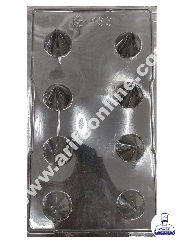 Cake Decor 8 Cavity Diwali Cracker Small Flowerpot Mould PVC Chocolate mould (10 pcs pack)
