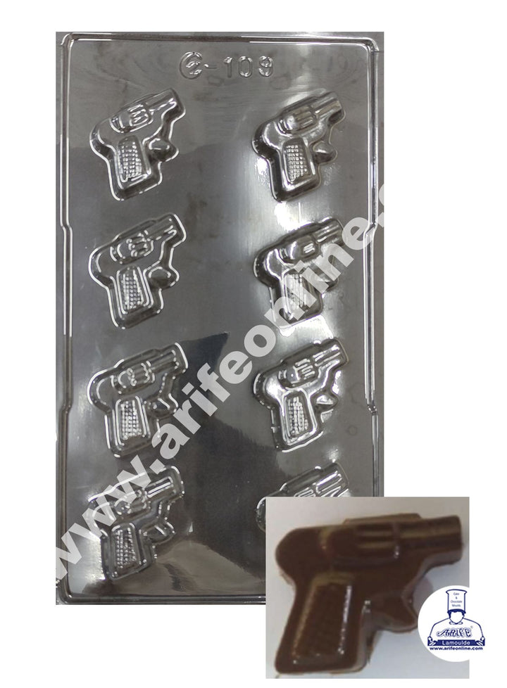 Cake Decor 8 Cavity Diwali Revolver Mold PVC Chocolate mould (10 pcs pack)