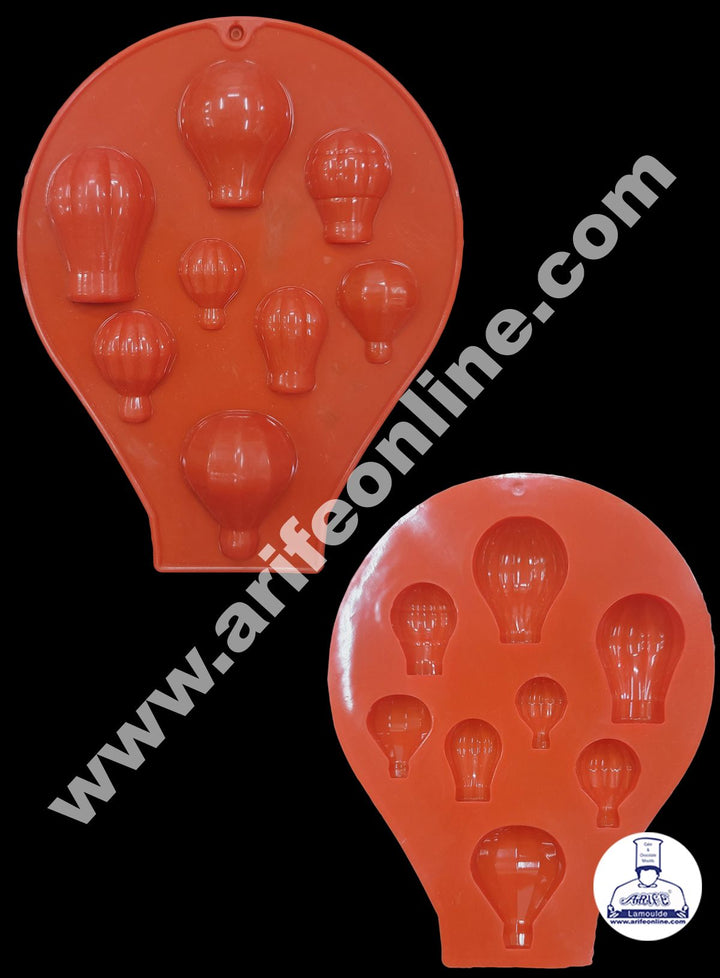 Cake Decor 8 Cavity Hot Air Balloon Shape Silicone Chocolate Mould ( SBCM-687 )