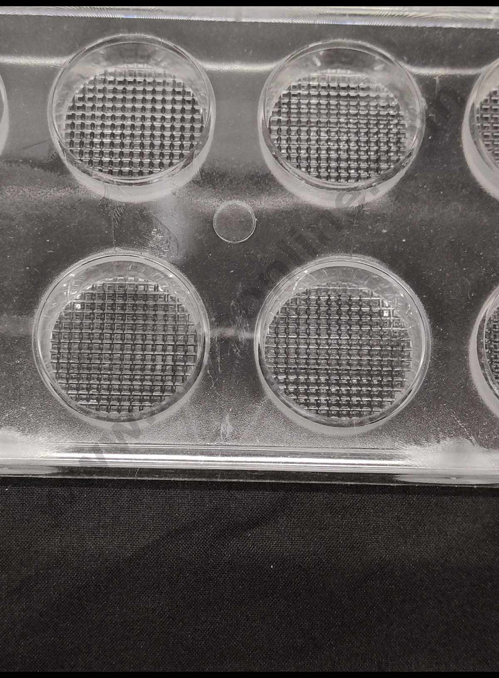 Cake Decor 8 Cavity Round Shape Small Polycarbonate Chocolate Mould