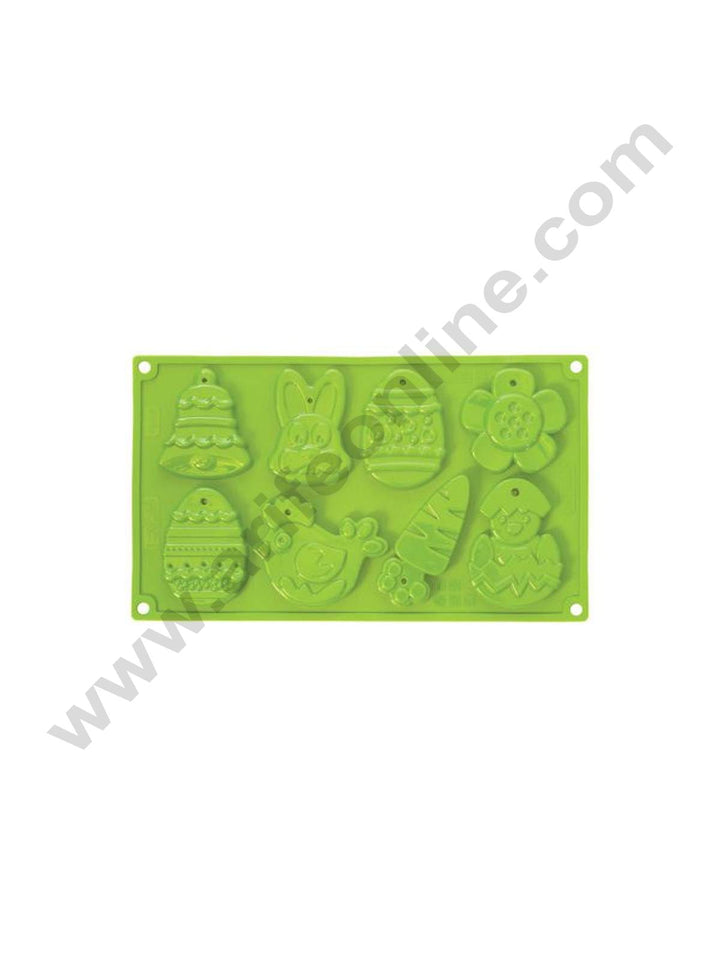 Cake Decor 8 Cavity Silicon Easter Theme Biscuit Chocolate Cupcake Mould