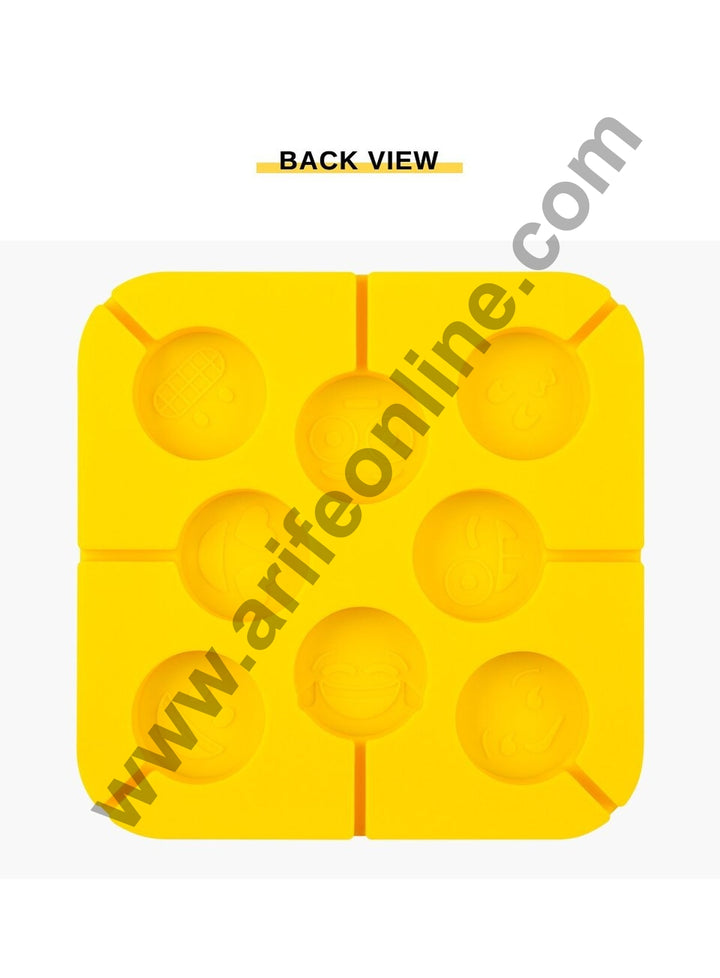 Cake Decor 8 Cavity Silicone Lollipop Mould Smiley Faces Silicon Jelly Candy Moulds