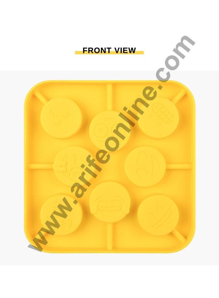 Cake Decor 8 Cavity Silicone Lollipop Mould Smiley Faces Silicon Jelly Candy Moulds