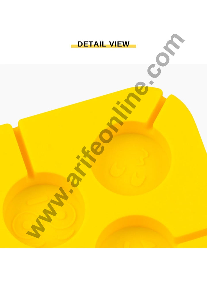 Cake Decor 8 Cavity Silicone Lollipop Mould Smiley Faces Silicon Jelly Candy Moulds