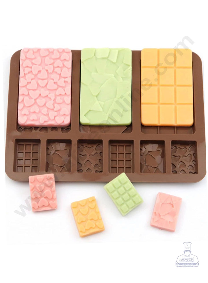 Cake Decor 9 Cavity Multi Shapes Bar Silicone Chocolate Mold ( SBCM-714)