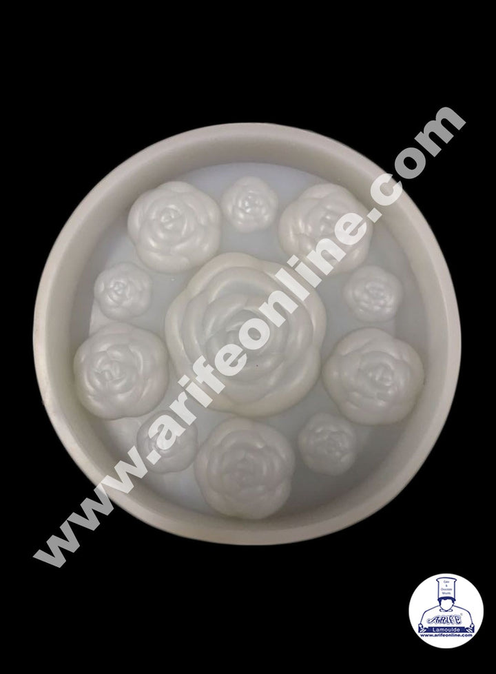 Cake Decor 9 Cavity Rose Silicone Soft Mold for Cake Decoration Candy Soap Making SBS-710