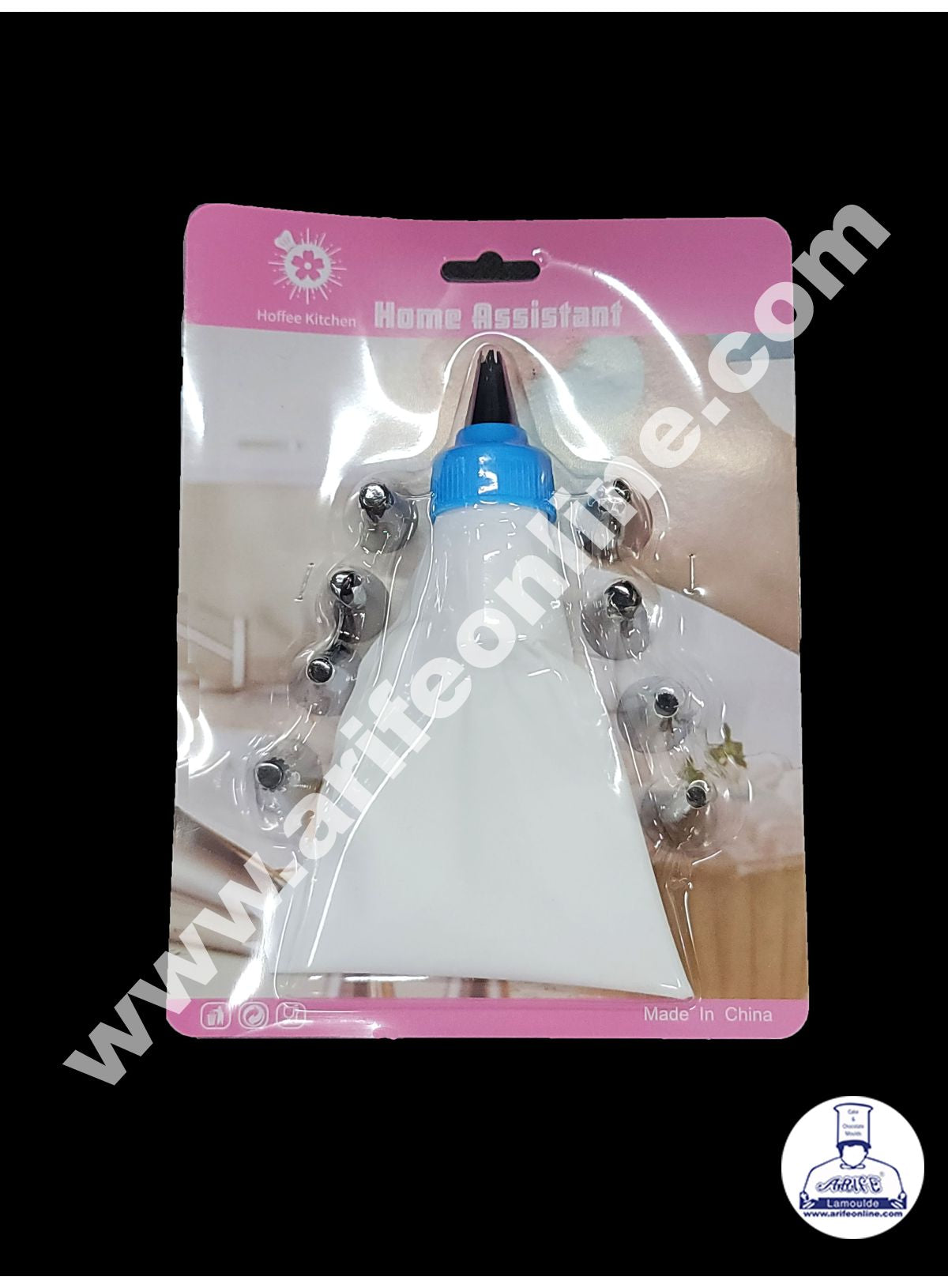 Cake Decor 9 Pcs Nozzle, 1 Coupler & 1 Piping Bag Set Pastry Tips Cupc