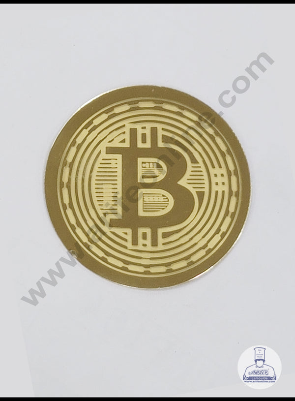 Cake Decor Acrylic Bitcoin Coin Topper for Cake and Cupcakes ( SBMT-Coin-024 )