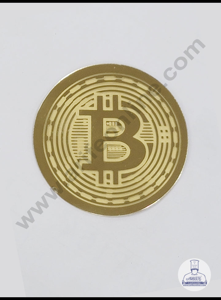 Cake Decor Acrylic Bitcoin Coin Topper for Cake and Cupcakes ( SBMT-Coin-024 )