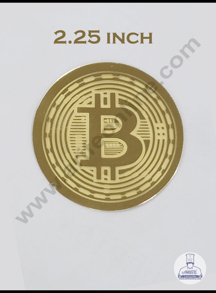 Cake Decor Acrylic Bitcoin Coin Topper for Cake and Cupcakes ( SBMT-Coin-024 )