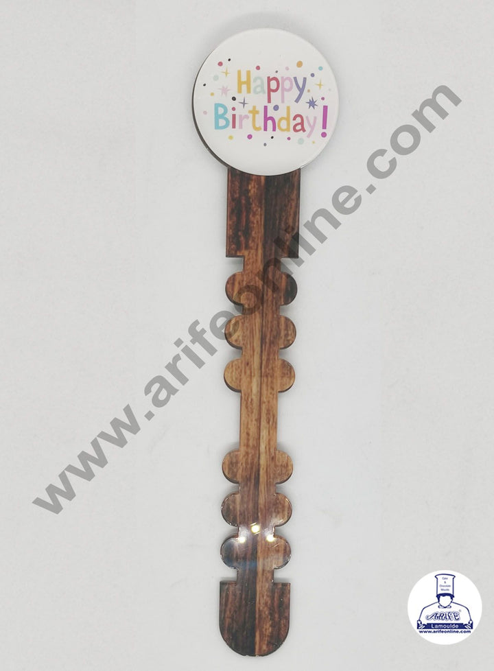 Cake Decor Acrylic Round Pinata Hammer - Happy Birthday ! - 1 Pc