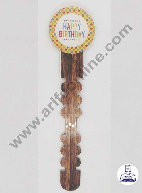 Cake Decor Acrylic Round Pinata Hammer - Happy Birthday Multi Color Dots - 1 Pc