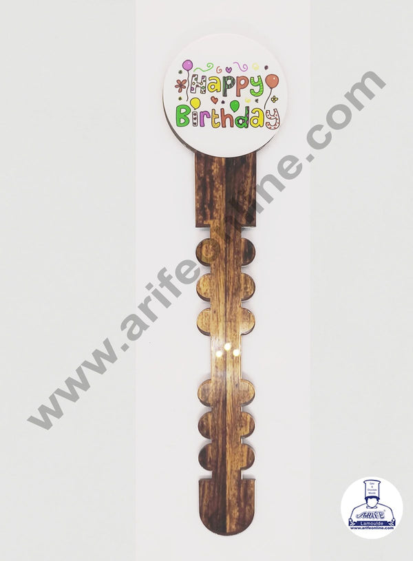 Cake Decor Acrylic Round Pinata Hammer - Happy Birthday Party Balloon - 1 Pc