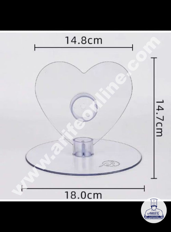 Cake Decor Acrylic Standing Heart Cake Stand Vertical Heart Stand