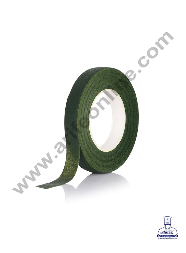 Cake Decor Artificial Flower Floral Tape Stamen Wrapping Florist Tape Self-Adhesive Bouquet Floral Stem Tape - Dark Green