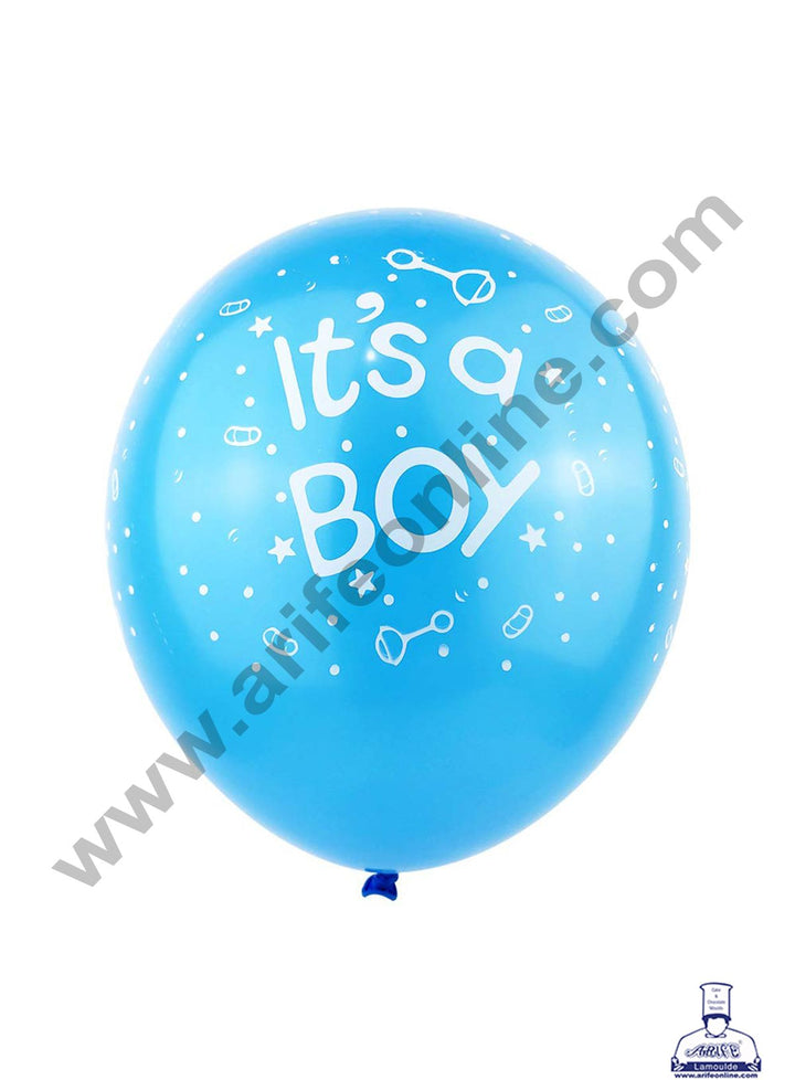 Cake Decor Baby Boy Theme Balloons Set ( Pack of 7 Pcs )