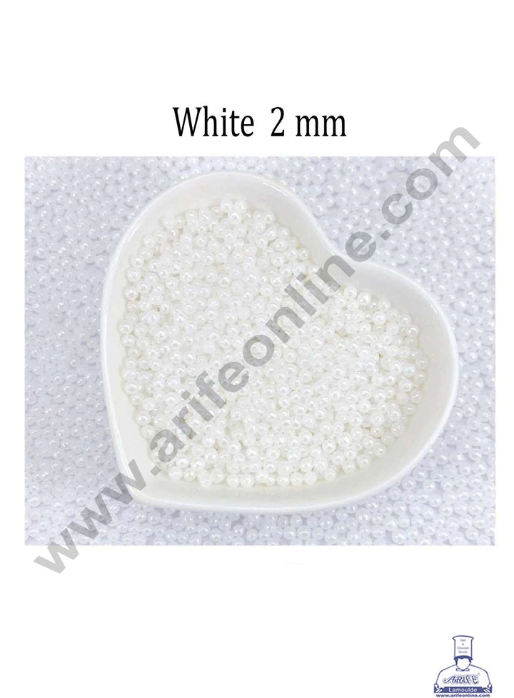 Cake Decor Balls Sugar Candy - White 2 mm - 500 gm