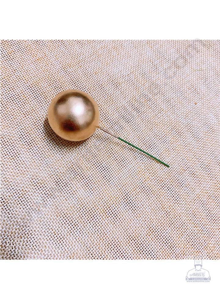 Cake Decor 2 cm Golden Balls Topper For Cake and Cupcake Decoration - (10pcs Pack)