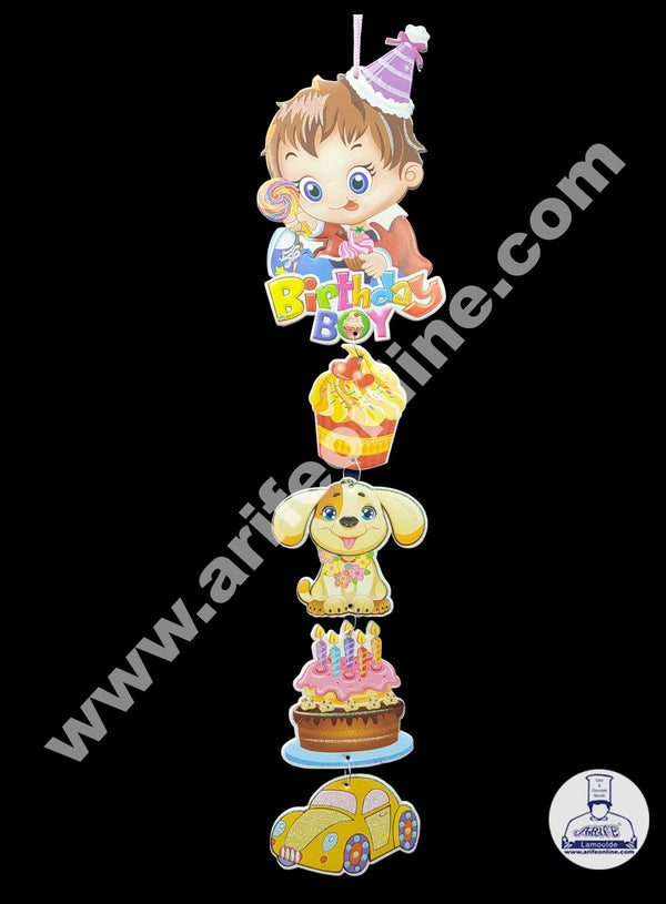 Cake Decor Birthday Boy Theme Foam Banners for Birthday Decoration - Set of 1 Pc